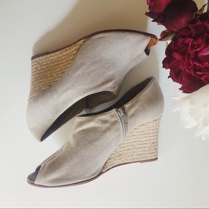 Christian Louboutin Espadrille Grey Wedges